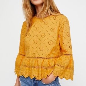 Free People Beaucoup Eyelet Top